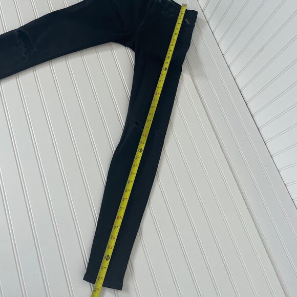 Replay Women’s Joi Black Distressed Ripped Knee Skinny Jeans Size 24 Mid Rise - Picture 8 of 12